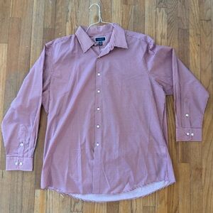 Club Room Men’s Regular Fit Red Checkered Dress Shirt - XL 17-17 1/2